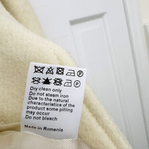 ME+EM Wool-Blend Military A-Line Coat in Natural (Size US 8) - Picture 11 of 14